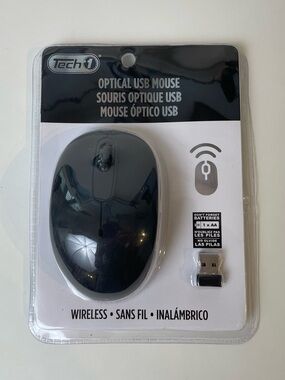 tech21 Wireless Optical USB Mouse - Black